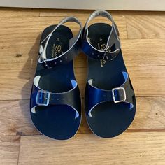 Brand New Saltwaters, Size 13. No Box. Navy Salt Water Sandals, Saltwater Sandals, Water Sandals, Salt And Water, Sandals Flip Flops, Salt Water, Navy Color, Flip Flop Sandals, Size 13