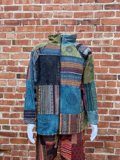 Handmade Nepali Jacket with Colorful Patchwork Fleece Lined and very warm Protective against cold winter temperatures. Size L and XL available  Please message with any questions! Outdoor Patchwork Long Sleeve Sweatshirt, Multicolor Patchwork Sweatshirt For Fall, Cozy Long Sleeve Cotton Fleece Jacket, Fall Patchwork Multicolor Sweatshirt, Multicolor Patchwork Top For Winter, Multicolor Long Sleeve Winter Outerwear, Fall Multicolor Patchwork Sweatshirt, Multicolor Casual Winter Hooded Jacket, Casual Multicolor Hooded Winter Jacket