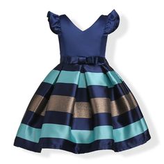 PRICES MAY VARY. 100% brand new and high quality Made of polyester Cute bowknot dress for little girl and big girl, to be princess and lady Suitable for special occasion, like party, wedding, birthday and more Great gift for your girls Size: 
2-3 Years: Height: 38", Chest: 22", Dress Length: 21.6" 
3-4 Years: Height: 42", Chest: 23.2", Dress Length: 23.2" 
4-5 Years: Height: 46", Chest: 24.4", Dress Length: 24.8" 
5-6 Years: Height: 50", Chest: 25.5", Dress Length: 26.3" 
6-8 Years: Height: 55", Toddler Party Dress, Princess Flower Girl Dresses, Dresses Formal Elegant, Princess Costume, Dresses For Girls, Holiday Party Dresses, Blush Dresses, Girls Stripes, Wedding Bridesmaid