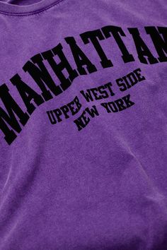 Subcategory: T-shirt. Sleeves: Short Sleeves. Fit: Oversized fit. Style: Daily. Fabric: Cotton. Product details: Text to front. runs true to size. U. 100% Cotton Shirt Combination, Purple Tshirt, Tan Scarf, Oversize Style, West New York, Photography Gifts, Purple T Shirts, Instagram And Snapchat, Knitwear Tops