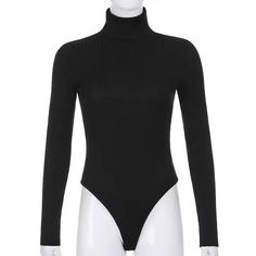 Really comfortable and stylish bodysuit. Exclusive. Long sleeve with turtleneck ribbed knitted bodysuit. Bodysuit for winter. Body suit top. Autumn Winter Outfits. Black Bodysuit Longsleeve, Casual Bodysuit, Autumn Winter Outfits, High Neck Bodysuit, Turtleneck Bodysuit, Body Suit With Shorts, Ribbed Turtleneck Sweater, Bodysuit Fashion, Knit Bodysuit