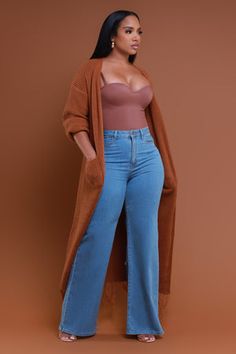 Best Online Women's Fashion Clothing Boutique Store - Swank A Posh High Waisted Flare Jeans Outfit, Wide Flare Jeans, Marvel Style, Plus Size Baddie, Plus Size Baddie Outfits, Looks Jeans, Trendy Date Night Outfit, Jeans Outfit Women, Boutique Style Outfits