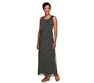 Isaac Mizrahi Live! Chevron Print Maxi Dress - A255689 Chevron Print, 404 Error, Printed Maxi Dress, Sleeveless Dress, Maxi Dress