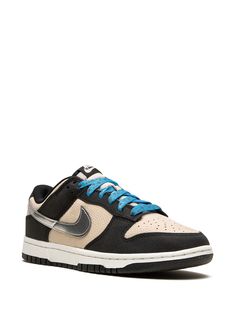 Nike Nike Dunk Low "Starry Laces" Sneakers - Farfetch Sneakers Brown, Lace Sneakers, Brown Sneakers, Swoosh Logo, Leather Texture, Low Sneakers, Nike Dunk Low, Dunk Low, Nike Dunk