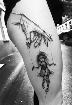 inez-janiak04 Mais Marionette Tattoo, Best Tattoos Ever, Sketch Tattoos, Sketch Style Tattoos, Sketch Tattoo, Dark Art Tattoo, Sketch Style, Best Tattoos, Tattoo Meaning