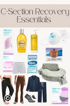 the contents of an e - section recovery essentials package with text that says e - section recovery essentials essentials