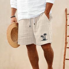 Category:WE-Pants; Season:Summer; Fabric:Linen Cotton Blend; Gender:Men's; Style:Boho,Hawaiian; Occasion:Vacation,Holiday,Beach; Fit Type:Regular Fit; Function:Breathable,Comfort; Waistline:Mid Waist; Pattern:Coconut Tree; Design:Pocket,Elastic Waist,Drawstring; Pants Type:Beach Shorts,Linen Shorts,Summer Shorts; Fly Type:Drawstring,Elasticity; Front page:FF; Listing Date:05/03/2024; Production mode:External procurement; Hips:; Length:; Waist:; Pants Length:Short Mens Linen Shorts, Beach Fit, Shorts Linen, Mens Linen, Holiday Beach, Coconut Tree, Shorts Casual, Shorts Summer, Holiday Vacation