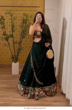 Bollywood Replica LehengaBollywood Model Green georgette bridal lehenga choli Lehenga in faux georgette with embroidery sequins work in length approximately 42 inches with flair 4 mtrs. Blouse in faux georgette in ready-to-wear free size with embroidery sequins work. Dupatta faux georgette with embroidery sequins workShipping time is 5-7 days.Buy this Lehenga at Kollybollyethnics and make your occasion very special !!. With Express Free Shipping and Custom Stitching, Shop Bollywood Model Gr Sequins Lehenga Choli, Design Lehenga, Bridesmaid Lehengas, Sequins Lehenga, Sequence Lehenga, Lehenga Bridesmaid, Mehendi Outfit, Lehenga Bridal, Indian Wedding Lehenga