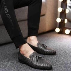 Department Name: Adult Item Type: casual shoes Upper Material: PU Outsole Material: Rubber Insole Material: PU Lining Material: PU Shoes Type: Loafers Feature: Breathable Feature: Massage Closure Type: Slip-On Season: Spring/Autumn Pattern Type: Solid Casual Black Slip-on Tassel Loafers, Casual Black Pointed Toe Dress Shoes, Casual Synthetic Dress Shoes For Spring, Casual Flat Heel Synthetic Dress Shoes, Casual Dress Shoes With Rubber Sole And Pointed Toe, Casual Pointed Toe Dress Shoes With Rubber Sole, Casual Black Dress Shoes For Fall, Casual Slip-on Pointed Toe Dress Shoes, Black Slip-on Tassel Loafers With Textured Sole