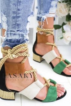 Lasaky - Stylish Buckle-Strap Sandals with Thick Soles for a Fashionable Look Diy Shoes Makeover, Shoes Makeover, Larger Size Fashion, Buckle Outfits, High Sandals, Women Platform Sandals, Fashion Teenage Girls, Summer Wedges, Wedge Espadrilles