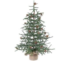 With its fresh-looking green branches, pinecone accents, 684 tips, and charmingly rustic burlap base, this unlit Carmel artificial pine is ready to add some magic to your holiday season. From Vickerman. Small Christmas Trees, Artificial Christmas Tree, Holidays Halloween, Pine Cones, Christmas Trees, Burlap, Special Day, Christmas Crafts, Holiday Season