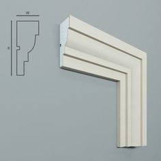 an image of a white window frame on the wall with measurements for it and how to measure it