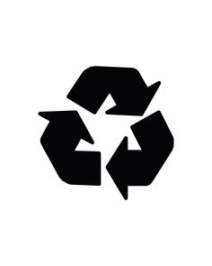 a black and white photo of a recycle logo on a white background,