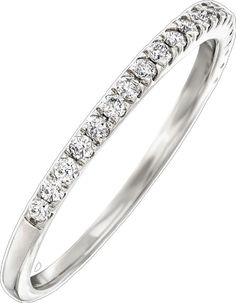 a white gold wedding band with diamonds