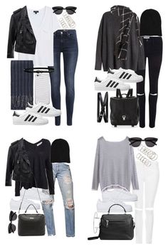 "how to style superstars for fall" by florencia95 ❤ liked on Polyvore featuring H&M, MANGO, Topshop, Linea Pelle, adidas Originals, Frame Denim, Yves Saint Laurent, Forever 21, Zara and Proenza Schouler Nike Sneakers Outfit, Adidas Shoes Superstar, Sneakers Street Style, Outfit Jeans