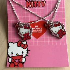 Hello Kitty Bff Necklace. One For You And Your Bff; As Cute As Can Be! Sanrio Necklace, Bff Necklace, Hello Kitty Jewelry, Bff Necklaces, Hello Kitty Pink, Birthday List, Christmas Birthday, Womens Jewelry Necklace, New Color