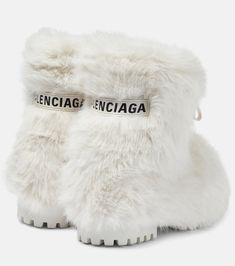 Find BALENCIAGA Alaska Faux Fur Snow Boots on Editorialist. Upper: faux fur. Lining: fabric. Sole: fur insole, rubber sole. Toe shape: round toe. Made in Italy. Includes: shoe box. Designer color name: Off White. Balenciaga Fur Boots, White Fur Boots, Bday Dress, Balenciaga Boots, Shoe Pics, Fur Snow Boots, Designer Suits For Men, Modest Style, Money Goals