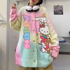 Kawaii Anime Oversize Sweater Coat PN6460 ●Size: S: Length 68 cm,bust 126 cm,shoulder 68 cm M: Length 70 cm,bust 134 cm,shoulder 69 cm L: Length 75 cm,bust 140 cm,shoulder 70 cm ●Material:cotton (Please allow 1-3cm differs due to manual measurement.As different computers display colors differently,the color of the actual may vary slightly from the above images.Thanks for your understanding.) ●About Shipping: We attach great importance to the orders of each customer and parcel delivery. 1.Processing time: 2-3 business days. 2.Shipping time: 10-15 business days to US, please allow 3-4 weeks shipping to other country.(Shipping times can be affected by variable customs clearance times or public holidays.) White Outerwear With Cartoon Print For Fall, White Cartoon Print Outerwear For Fall, Multicolor School Winter Outerwear, Trendy Cartoon Print Fall Outerwear, Pink Outerwear With Cartoon Print For Fall, Harajuku Style Outerwear For School In Fall, Multicolor Long Sleeve Outerwear For School, Multicolor School Outerwear For Fall, Multicolor Fall Outerwear For School