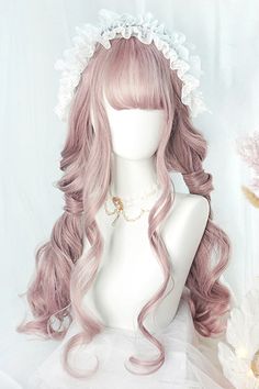 SKU: LIN01865 Fabric: High-Temperature Fiber Style types: Sweet Lolita Length: 52-55 cm Season: Spring, Summer, Autumn, Winter Include: Wig*1 (Any of the accessory is not included.)