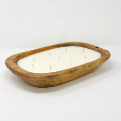 Dough Bowl Candle Large Dough Bowl, Cool Candles, Wooden Canoe, Glass Candles, Large Candle, Rustic Candles, Coffee Candle, Fall Decoration, Bowl Candle