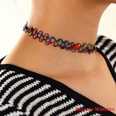 Hello!! Try Our Beaded Stretchable Tattoo Choker Black Necklaces) Enough To Brighten Up Anyone's Day!!!!! Gender: Women Quantity: 2 Material: Beaded - Black Elastic - Long Lasting Approx Size: 28 Cm (11") Long Package Type: All Products New Safety Bubble Wrap>>> Adjustable Metal Beaded Necklaces For Party, Adjustable Multicolor Choker For Parties, Trendy Party Beaded Necklaces With Colorful Beads, Trendy Colorful Beaded Necklaces For Party, Colorful Beaded Choker For Parties, Adjustable Trendy Beaded Necklaces For Party, Trendy Beaded Choker Necklaces For Party, Adjustable Multicolor Party Choker, Trendy Party Beaded Choker Necklaces