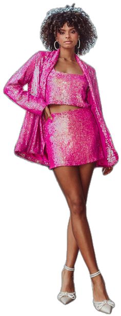 Disco Style Mini Skirt For Night Out, Disco Mini Skirt For Night Out, Flirty Mini Skirt For Spring Night Out, Glamorous Sequined Skort For Spring, Disco Style Skirt For Evening Party Season, Disco Style Evening Skirt For Party Season, Disco Style Skirt For Evening And Party Season, Pink Skirt For Night Out During Party Season, Sequined Mini Skirt For Costume Party