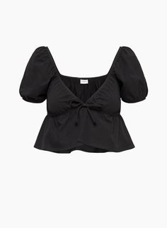 Black Dressy Top Outfit, Cheap Fitted Blouse From H&m, Best Aritzia Basics, Brandy Top, 2020 Outfits, Big Valley, Top With Puff Sleeves, Black Babydoll