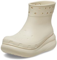 PRICES MAY VARY. CROCS PLATFORM BOOTS: This new all-weather boot was born from the Classic Crush Clog and boasts a unique 2-inch / 5.2cm height (measured from floor to heel rest) ANKLE BOOTS: With height that falls just below the calf, the fit is flattering for everyone, plus they’re easy to take on and off WHAT SIZE SHOULD I BUY?: These boots offer a roomy fit and we recommend ordering a size down to the next largest whole size. LIGHTWEIGHT AND FUN: These rain boots for women and men feature li Gladiator Shoes, Chelsea Rain Boots, High Heel Slippers, Heeled Rain Boots, Crocs Classic Clogs, Muck Boots, Closed Toe Shoes, Heel Slippers, Style Crush