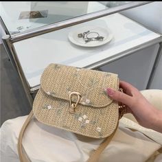 Product Description Pattern: Flower Shape: Square Strap Type: Single Shoulder Strap Occasion: Travel, Daily Size: Small Lining Material: Polyester Material: Straw Bags Type: Shoulder Bag, Crossbody Bag, Straw Bag Season: Spring&Summer Closure Type: Magnetic Buckle Straw Crossbody Bag, Straw Bags, Pattern Flower, Khaki Color, Mini Crossbody, Small Flowers, Flower Shape, Summer Sale, Minion