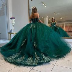 Emerald Green Quinceanera Dresses Off The Shoulder Sweet 15 16 Party Ball Gowns | eBay Dark Green Quinceanera, Dark Green Quinceanera Dresses, Green Quinceanera Dress, Emerald Green Quinceanera Dresses, Emerald Green Quinceanera Theme, Green Quince Dress, Dress Sweet 16, Green Quinceanera, Green Ball Gown