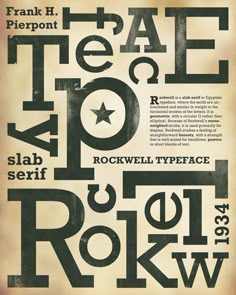 an advertisement for the rock and roll festival, featuring typograms in black