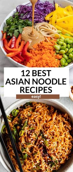 Noodle Dishes Asian, Cold Ramen Salad, Healthy Noodle Dishes, Noodle Bowl Recipes Ramen, Meals With Rice Noodles, Recipes With Thai Noodles, Cold Noodle Bowl, Noodle Box Recipes, Healthy Noodle Bowls