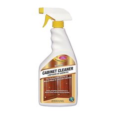 a bottle of cleaner on a white background