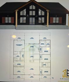 the floor plan for a two story house