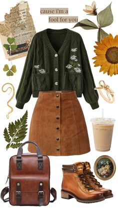 Girls Spring Outfits, Look Grunge, Academia Outfits, Mode Hippie, Inspiration Tattoos, Cottagecore Outfits, Earthy Outfits, Mode Boho, Elegante Casual