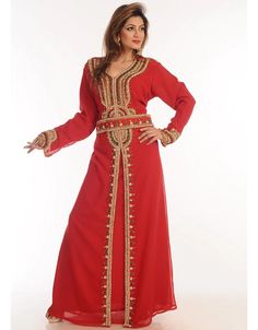 Arabic Red Georgette Hand Zari Embroidery Kaftan Dubai, Multi, Georgette, Handmade, Red, Red, Kaftans, XS, S, M, L, XL, 2XL, 3XL, 4XL, 5XL, 6XL, 7XL:Arabic Attire Elegant Red Kaftan With Zari Work, Red Embellished Kurta For Festivals, Red Embellished Kurta For Festive Occasions, Red Embellished Festive Kurta, Bollywood Style Embellished Red Kurta, Festive Red Embellished Kurta, Red Floor-length Kaftan With Zari Work, Festive V-neck Embroidered Kaftan, Red Kaftan With Zari Work For Wedding