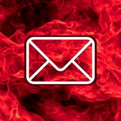 an email envelope on fire with the letter's logo in the center and bottom right corner