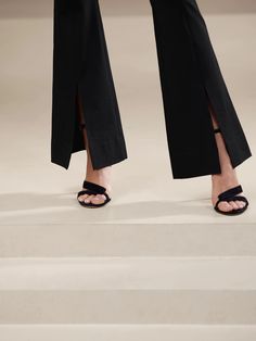 Flare Sloan Pant | Banana Republic Thrift Finds, Your Shoes, Flare Pants, Welt Pockets, Black Pants, Banana Republic, Duster Coat, Stretch Fabric, Show Off