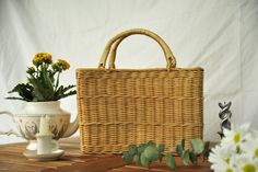 the summer bag is very stylish with a warm cute style ❤️❤️❤️ Chic Straw Bag For Spring Picnic, Chic Spring Straw Bag For Picnic, Casual Straw Picnic Bag, Rectangular Straw Bag With Bamboo Handle For Picnic, Casual Brown Straw Bag For Picnic, Casual Rectangular Straw Bag For Spring, Casual Rectangular Beach Bag With Bamboo Handle, Casual Yellow Handmade Straw Bag, Summer Rattan Picnic Bag