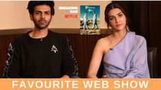 two people sitting next to each other with the words favorite web show on top of them