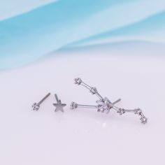 It comes with 3 different pcs of dainty sparkly stud earrings in a cute gift box. One of zodiac sign inspired constellation sign stud, a polished star stud and a tiny cubic zirconia crystal stud are make a perfect set of stylish constellation sign stud earring set.Great personalized gifts for your love ones or treat yourself with those gorgeous stud earring set.Find matching necklaces atMaterial : 14k gold plated or sliver plated on brass & Cubic zirconia crystal stones.Color : Gold & SilverSize Taurus Zodiac Constellation, Taurus Jewelry, Taurus Astrology, Taurus Necklace, Taurus Horoscope, Constellation Earrings, Star Celestial, Occasion Outfit, Horoscope Taurus