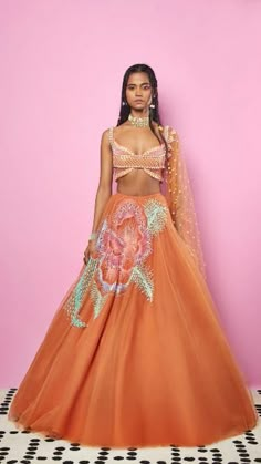 Tulle Lehenga, Papa Don't Preach, Indian Outfits Lehenga, Indian Bride Outfits, Lehenga Blouse Designs, Indian Dresses Traditional, Indian Bridal Wear, Traditional Indian Outfits, Indian Bridal Outfits