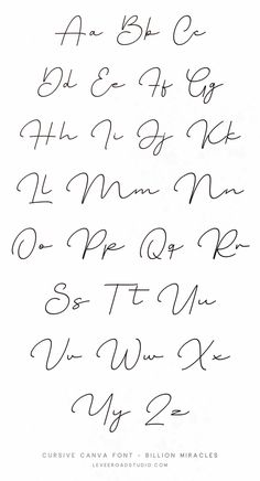 the cursive font and numbers used to write letters