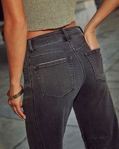 Made with the modern fashionista in mind, Wild Honey High Rise Barrel Jeans embrace the fusion of comfort and style. These jeans feature a flexible denim fabric that moves with you, ensuring you all day comfort against a high-rise fit that pairs perfectly with everything from cropped tops to tucked-in blouses. The unique barrel leg design adds a contemporary twist to classic denim, offering a relaxed yet stylish look that's perfect for any occasion. Runs large, consider sizing down Stretch denim fabric 5-pocket styling Zip fly with button closure 70% Cotton 22% Polyester 7% Viscose 1% Spandex Barrel Jeans, Wild Honey, Stretch Denim Fabric, Perfect Denim, Swimwear Bottoms, Cropped Tops, Dresses By Length, Leg Design, Dress Gift