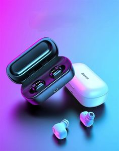 an image of two earbuds with the words black and white is perfect match