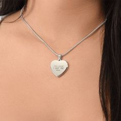 Surprise your loved one by giving them this sweet Engraved Heart Necklace! It's a classic and heartfelt jewelry piece that is sure be treasured. If the custom engraving option is available, you can choose to personalize onto the back of the pendant your loved one's name, a special date, or anything else you want to remember and keep you close to their heart. Each personalized piece offers exceptional craftsmanship that is fit to be an instant classic in your family.The Engraved Heart Necklace is Mother's Day Pendant Jewelry With Engraved Text, Mother's Day Pendant With Engraved Text, Mother's Day Engraved Pendant Jewelry, Laser Engraved Jewelry For Valentine's Day Keepsake, Mother's Day Engraved Stainless Steel Heart Necklace, Engraved Heart Locket Necklace For Mother's Day, Engraved Open Heart Locket Necklace For Mother's Day, Sterling Silver Jewelry With Engraved Text For Memorial, Mother's Day Double Heart Engraved Locket Necklace