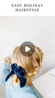 Lauren Reed | ✨Easy Holiday Hairstyle✨ This is truly one of the EASIEST hairstyles, and it’s especially good for toddlers or someone with shorter hair. I... | Instagram Pipe Cleaner Hairstyles, Taylor Swift Christmas Tree Farm, Taylor Swift Christmas Tree, Set Hairstyles, Easiest Hairstyles, Holiday Hairstyles Easy, Taylor Swift Christmas, Shorter Hair