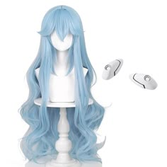 PRICES MAY VARY. 【Buy 1 Wig Get 2 Clips & 1 Cap】- Package included 1x long blue wig + 2x hairpins + 1x wig cap. 【Material】- 100% imported premium fibers. Can be re-style or cut within 356°F, natural appearance with a healthy satin sheen, good texture and soft touch. 【Thick Enough】- Will not reveal the built-in mesh to embarrassing you. Perfect for Addison cosplay, Halloween cosplay Costume and other themed parties. 【Adjustable】- The adjustment range of head circumference is 19.6''-23.6'', suitab Cool Hair Designs, Kawaii Wigs, Party Wig, Anime Wigs, Long Hair Wigs, Blue Wig, Cosplay Hair, Halloween Hair, Anime Hair