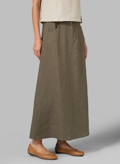 Linen High Rise Long Skirt A Line Linen Skirt, Relaxed Fit Long Maxi Skirt, Versatile Maxi Skirt For Vacation, Versatile Relaxed Fit Lined Maxi Skirt, Versatile Relaxed Maxi Skirt With Lining, Versatile Relaxed Skirt With Pockets, Versatile Relaxed Maxi Skirt With Lined Detail, Versatile Relaxed Tiered Maxi Skirt, Versatile Relaxed Fit Maxi Skirt For Beach