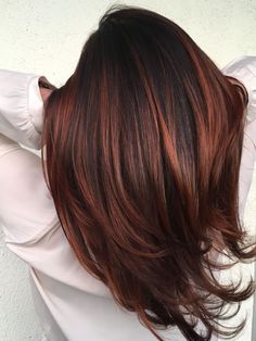 Auburn Red Hair Color, Red Highlights In Brown Hair, Dark Auburn Hair Color, Auburn Red Hair, Dark Auburn Hair, Auburn Balayage, Brunette Ombre, Auburn Highlights, Highlights Ombre